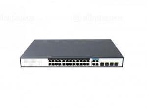 Switch PoE 24 Ports 10/100/1000Mbps, 4 Gigabit Combo Uplink